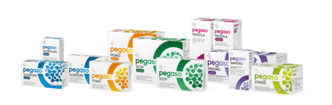 Die Probiotika-Linie Pegaso, die seit 2019 von der Schwabe-Gruppe vermarktet wird.