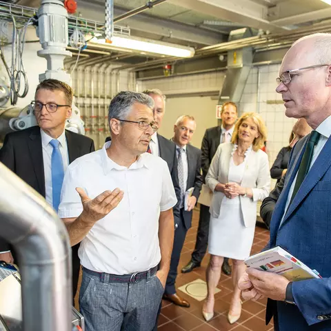 Minister Simon Coveney and Irish delegation visiting the Schwabe Group