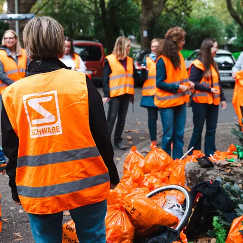 Schwabe-Mitarbeitende beim jährlichen Schwabe Cleanup