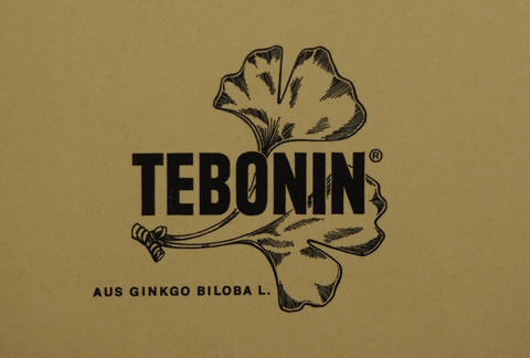 Historical advertising poster of Tebonin