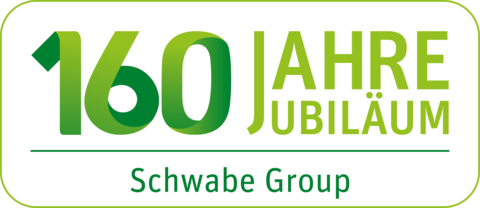 Das Logo der Schwabe-Gruppe zum 160. Firmenjubiläum