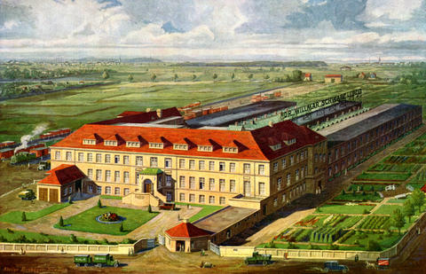 Der neue Firmensitz der Firma Schwabe in Leipzig-Paunsdorf 1926